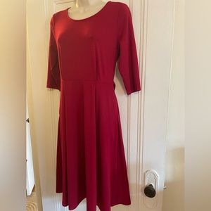 Red business casual dress